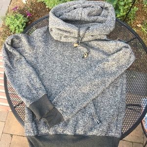 Cowl Neck Hooded Sweatshirt